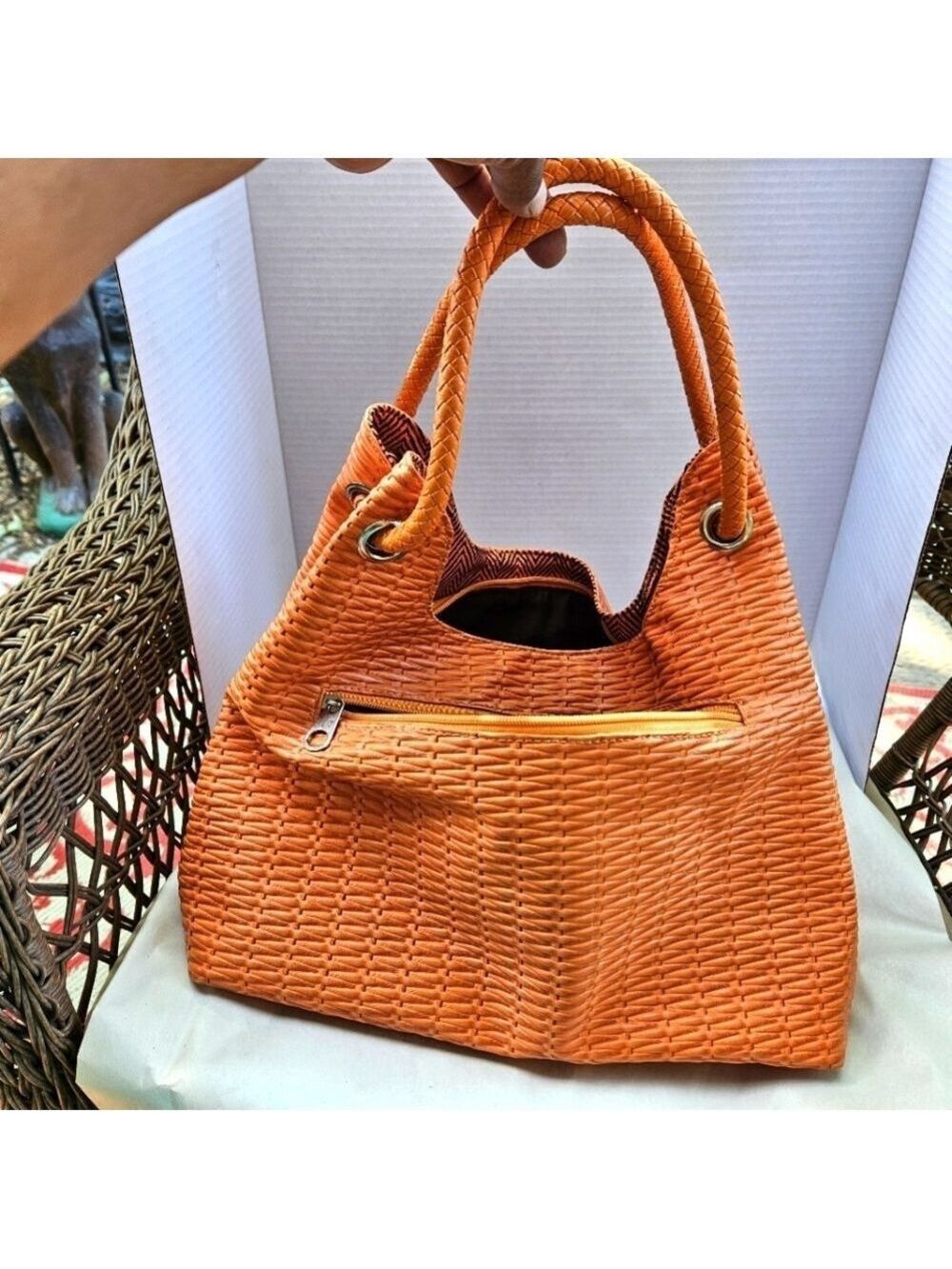 Kimbel Tangerine Orange Tote Bag